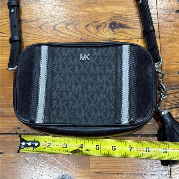Michael Kors Black and Silver Camera Crossbody Bag - Picture 3 of 12